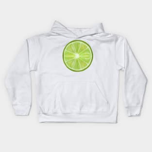 Green Lime Citrus Circle Slice Kids Hoodie